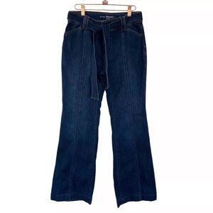 Chico’s Platinum Denim Belted Denim Trousers 0 XS